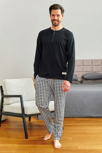 7369 Doctor Nap Herren-Pyjama aus Baumwolle – klassischer Schnitt und natürlicher Komfort für jede Nacht