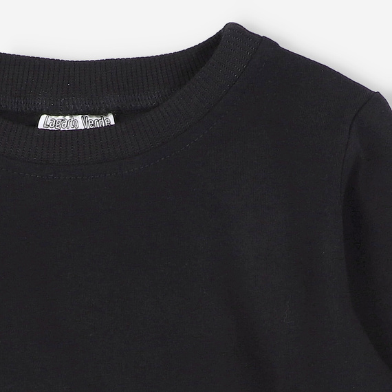 KAR-1013/CZA Jungenbluse mit langen Ärmeln Lagarto Verde, schwarz