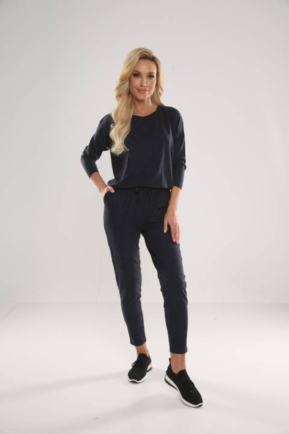 305 Paula Damen-Pyjama-Anzug - marineblau