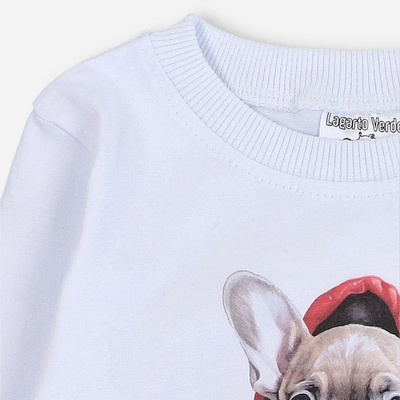 KAR-1011/BIA Jungenbluse mit langen Ärmeln Lagarto Verde weiß