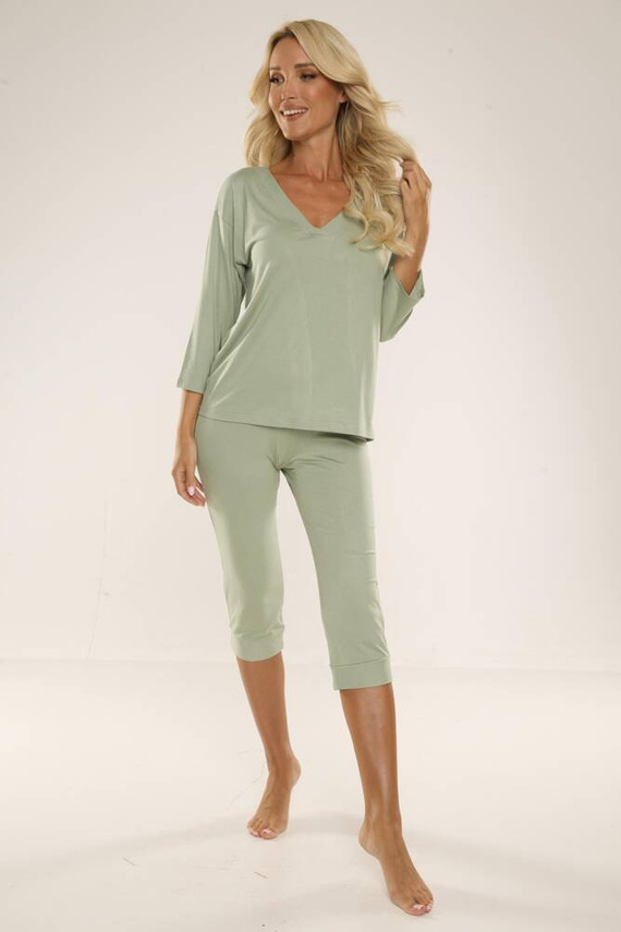 725 Freya Damen Schlafanzug Forex - Erbse