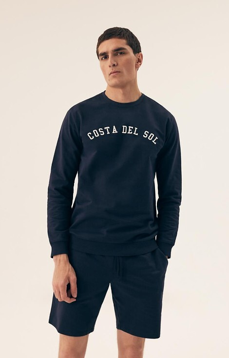 42637 Del Henderson Herrenpyjama – Marineblau