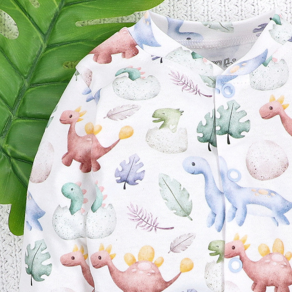 ABN-5567 Dino Explorer Nini Babyclown | Bio-Baumwolle, Druckknopfverschluss