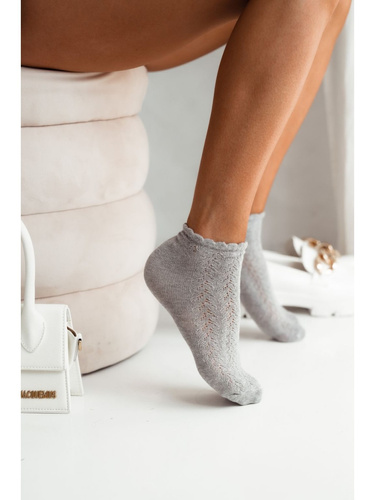 1504-001 Durchbrochene Damenfüße Milena – grau