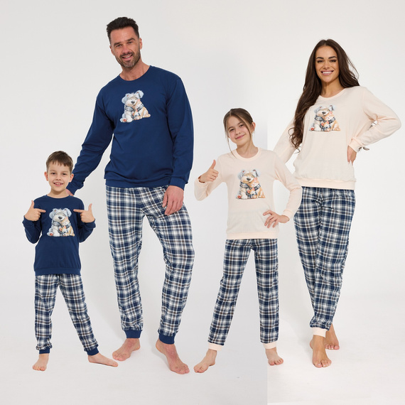 Damen-Pyjama Cornette Home Friends 671/478 ecru – 100% Baumwolle, Familienmodell