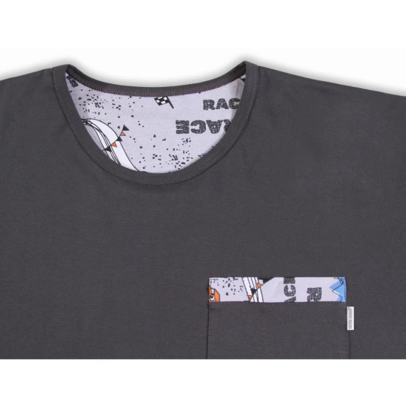 2660/09 Sesto Senso Herren-Langarmpyjama und Hose – Graphit