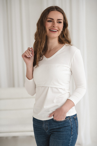 Milk&Love Milk Shirt Umstands- und Stillshirt 7/8 Arm white