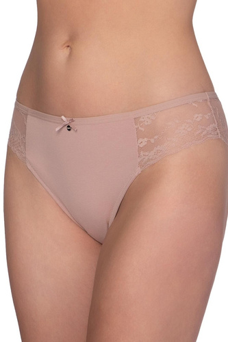 Damen Bikini Slips Lama L-VIS 1599 aus Viskose mit Spitze 2er Pack