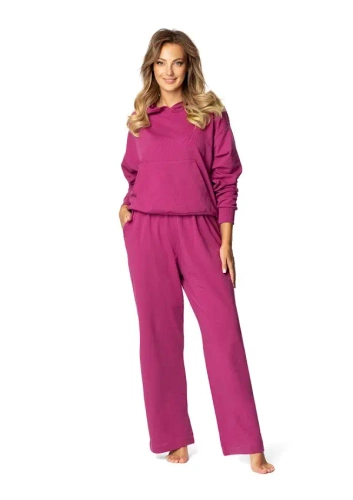 DK-K-B8 Dkaren Damen-Trainingsanzug-Set – Fuchsia