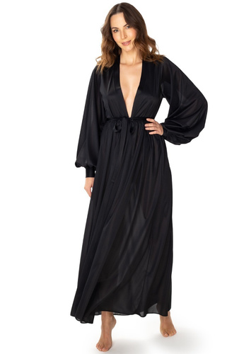 86664 Imperia Seagull Peignoir-Bademantel – Schwarz