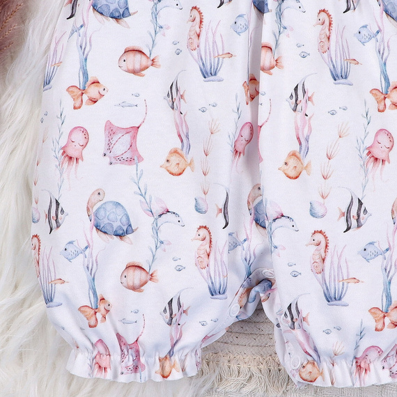 ABN-5481 Underwater World Baby Rampers Nini – Bio-Baumwolle, kurze Ärmel