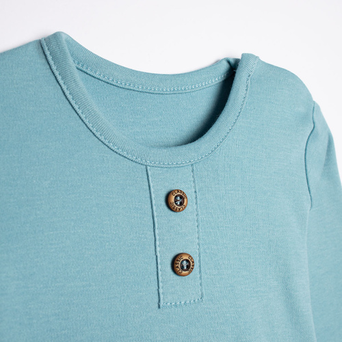 Body für Babys Nicol Figo 223098 100% Baumwolle Langarm Blau
