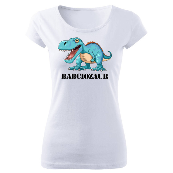 SKU D048 „Grandma'saurus“ Moocha Damen T-Shirt weiß