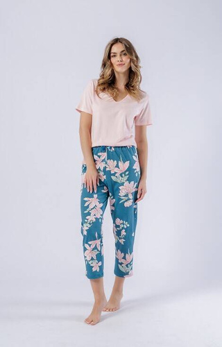 1577 Celeste Leveza Damenpyjama – Lachsrosa