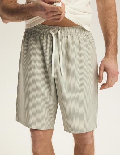 Henderson 43454 Nigri Herrenpyjama creme – 100% Baumwolle, Sommer