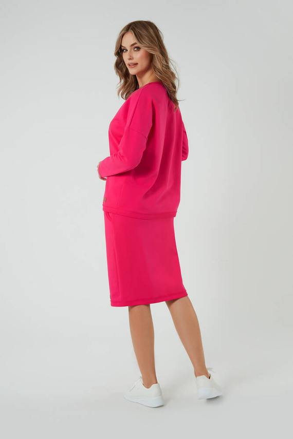Stella Damen Midirock Italienische Mode - fuchsia