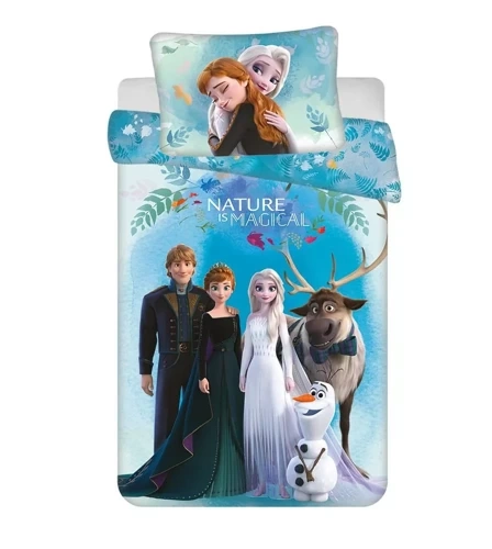 Frozen Frozen Baumwollbettwäsche für ein Bett von Jerry Fabrics, blau