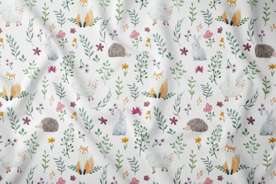 3695 Ein Land der Träume Kinderbettwäsche aus Baumwolle, Karo-Tiere