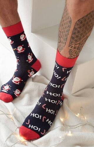 1290-020 Milena Herren-Weihnachtssocken – 01 Marineblau