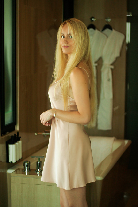 Ibiza rutscht Satin Hemd für Frauen Kalimo - nackt