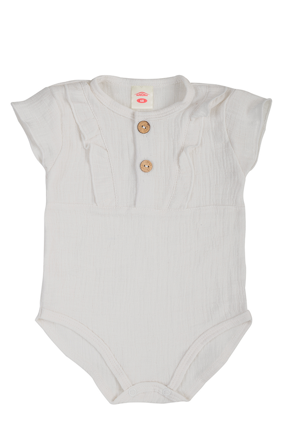 03235GKRE Body KR Girl Just Muslin Ecru Makoma Musselin Babybody
