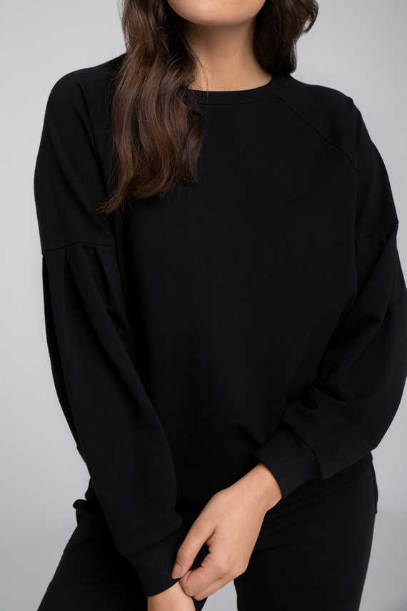 Parma Damen Langarmset, Hose Italienische Mode - schwarz