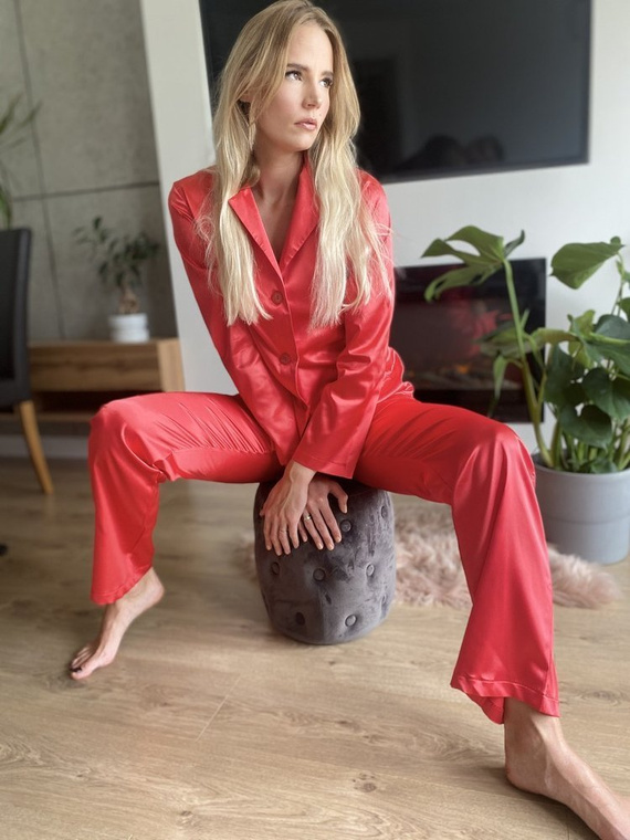 934 Classic Forex Damen Schlafanzug - rot