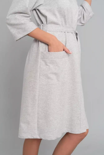 Karla Damenbademantel Italian Fashion - hell melange