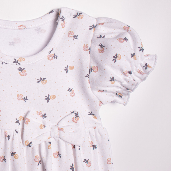 Nicol 220153 Baby Strampler Mädchen Baumwolle Blumen mit Rüschen