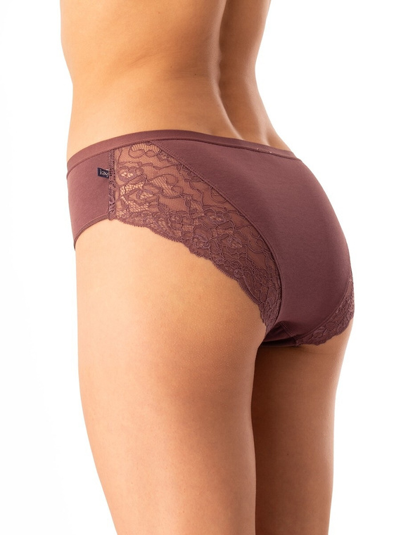 Damen-Baumwoll-Slip Key LPC 590 Beigebraun – 2er-Set in einer Box, bequemer Schnitt