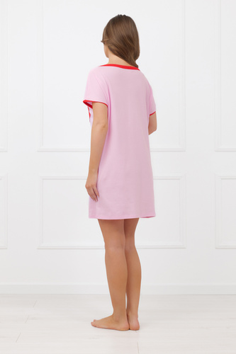 Nachthemd Sabrina Italian Fashion 100% Baumwolle – kurzer Ärmel, Herz