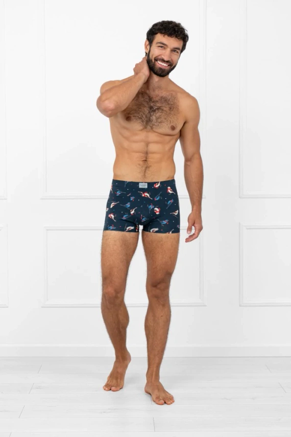 Remiz Herren-Boxershorts aus italienischer Mode – Baumwolle, Elastan, farbenfrohes Muster