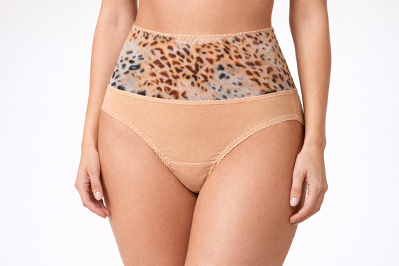 Mitex IGA WILD figurformender Slip mit hohem Bund zur Bauchglättung wild black