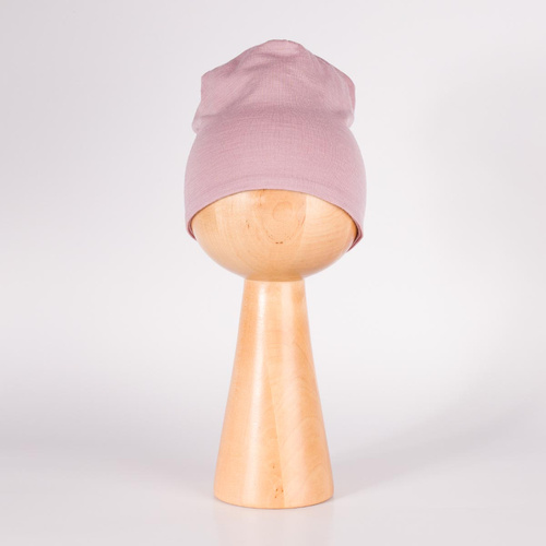 229100 Nicol Mütze Merino 100% Wolle Kinder doppellagig - puderrosa