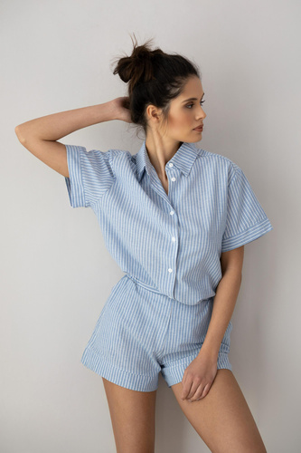 Sensis Jany Damenpyjama – blau