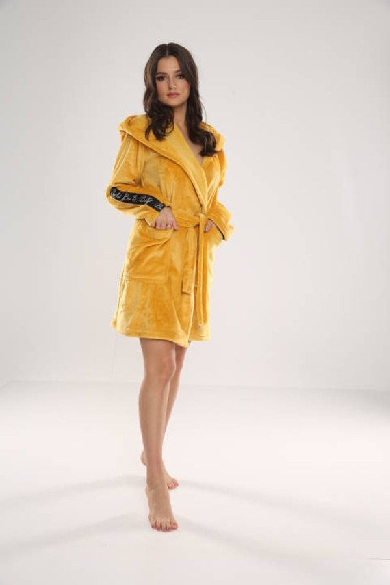 626 Abigail Damen Kurzer Morgenmantel Forex - Honig