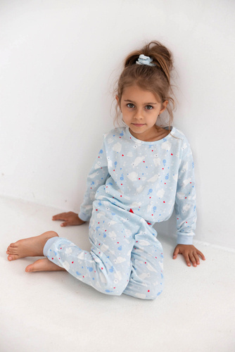 Sensis Blue Dream Kids Schlafanzug für Mädchen - blau
