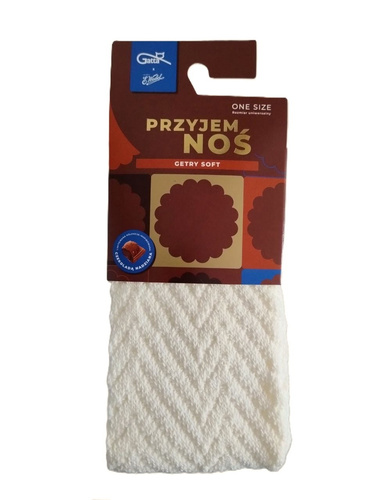 Gatta Wedel Soft Leggings Art.01 – warme Jacquard-Leggings für den Winter, gebrochenes Weiß