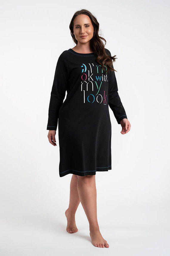 Olza Nachthemd Italian Fashion - schwarz