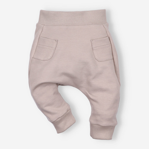 ABN-4517/BEZ Jogginghose mit Tasche aus Bio-Baumwolle Nini beige