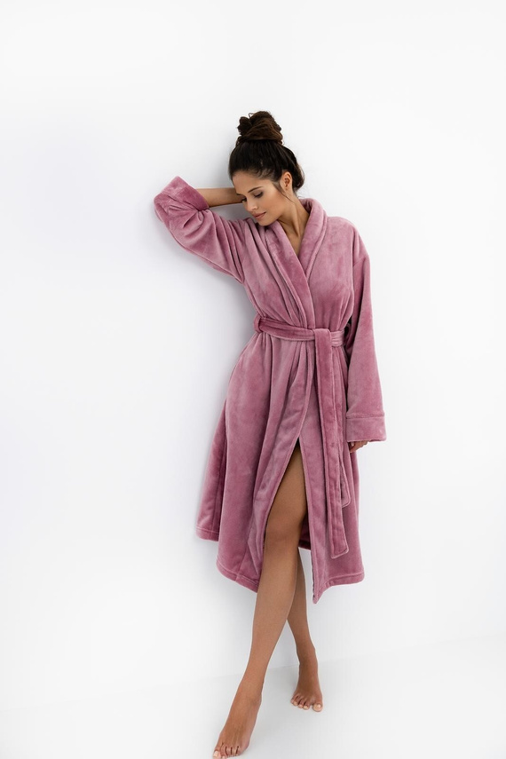 Chana Sensis Damenbademantel, Heidekraut – elegantes und bequemes, weiches Material