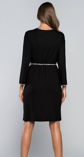 Eila Bis 3/4 Ärmel Bademantel Italian Fashion - Leopardenmuster 