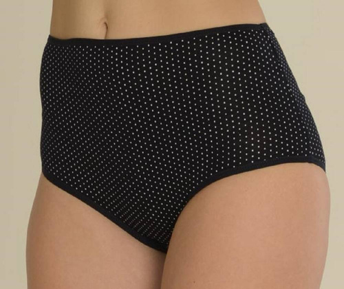 018 Sara De lafense High-Rise-Slip - marineblau gepunktet