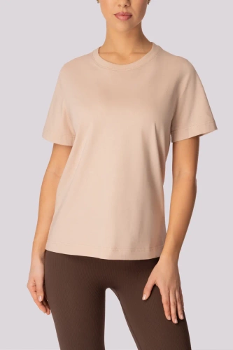Regular Base Damen T-Shirt Mona beige