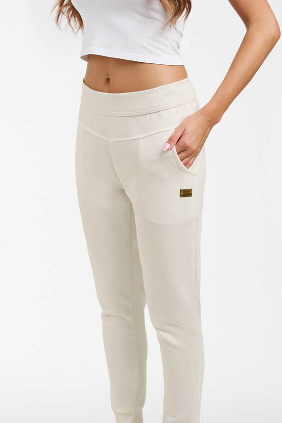 Roma Damen Jogginghose Italian Fashion - ecru