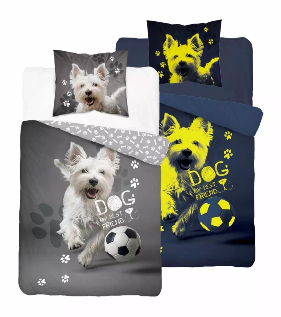 5205 A Fluo 40 Im Dunkeln leuchtende Baumwollbettwäsche Detexpol Hundeball