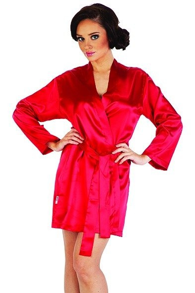 797 Klassischer Damenbademantel Forex - rot