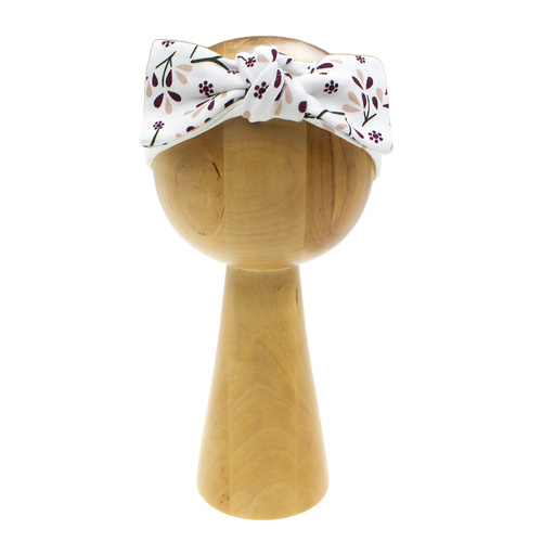 217065 Alisa Nicol Baumwollstirnband mit Schleife – Blumenmuster