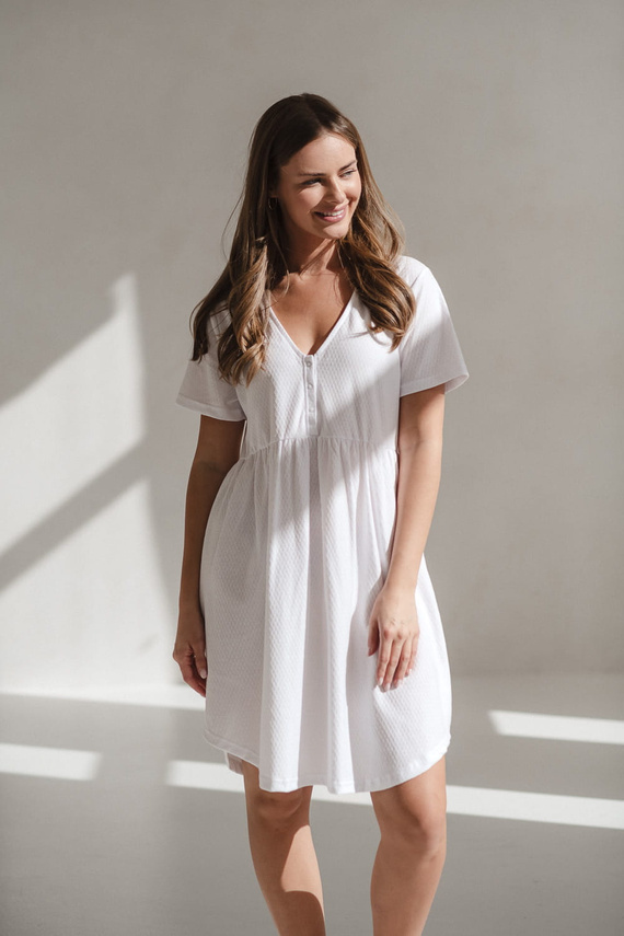 Aurora Umstands- und Stillnachthemd Milk&Love weiß