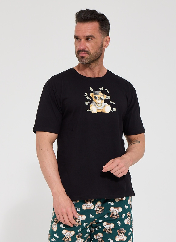 Cornette Billionaire 326/348 Herren-Pyjama 100% Baumwolle Schwarz Kariert